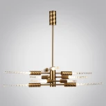 Потолочная люстра на штанге Odeon Light Kolos 5449/28L сатинированн.латунь/прозрачн./металл/стекло LED 28W (10*2.8W) 3000K (220V)