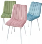 Стул DUBLIN G062-40 серый, велюр / белый каркас M-City UDC7066G06240WHT