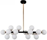 Потолочная люстра на штанге Lumina Deco LDP 6033-16 BK+GD