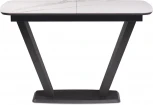 Стол на тумбе Woodville Петир 120х80х75 белый мрамор / графит / темный камень 532376