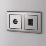 Розетка Ethernet RJ-45 (глянцевый никель) Werkel W1181002 (a051079)