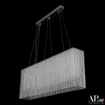 Подвесная люстра светодиодная APL LED Sicilia SH512.0.100.A.Ni.4000 (220V, хрусталь, на тросе)