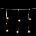 Гирлянда Занавес Облегченный 2 x 3 м Тепло-Белый с Мерцанием 220В, 600 LED, Провод Прозрачный ПВХ, IP20