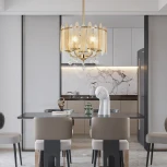 Подвесная люстра хрустальная на штанге Arte Milano Sorrento-4309 374309/5/350/380 GD (220V)