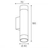 Светильник Wolta WSL-MR11/W15BG под лампу MR11 с цоколем GU10 Черный / золотой PETITE