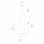Подвесная люстра Divinare Porta 5933/01 LM-8 (220V, на цепи)