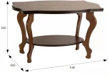 Стол журнальный Берже 1 средне-коричневый от фабрики Mebelik