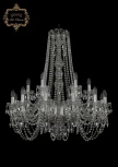 Подвесная большая люстра Art Classic 11.11 11.11.12+6.300.h-91.Cr.Sp (220V, хрусталь, на цепи, подсвечник, свеча)