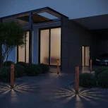 Уличный настенный светильник Novotech Netz 359539 коричневый LED 2*5W 3000К 220V (круглые, IP65)