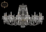 Подвесная большая люстра Art Classic 11.23 11.23.16.400.Br.Dr (220V, хрусталь, на цепи, подсвечник, свеча)