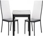 Обеденная группа Woodville Блавир белый полимер / серый полимер / метрополитан грей / черный 517035