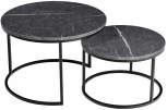 Набор кофейных столиков Tango серый мрамор с чёрными ножками, 2шт Bradex Home RF 0206
