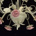 Подвесная люстра DeMarkt Букет 421015005 (220V, на цепи, подсвечник, свеча, цветы, листья, розы)