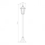 Наземный фонарь Elektrostandard Claro GL 1014F черное золото