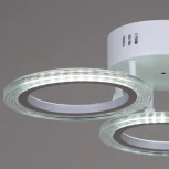 Потолочная люстра светодиодная на штанге с пультом Reluce 09812-3.3-03A WH (ночной режим, 220V, кольцо)