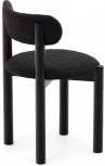 Nebai Стул из черной ткани букле и массива дуба с черной отделкой La Forma (ex Julia Grup) арт.178332