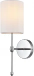 Бра Lumion Latti 6589/1W хром/белый, металл/текстиль E14 1*40W 220V (круглые)