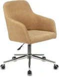 Кресло Бюрократ CH-380SL горчичный Velvet 73 крестовина металл хром