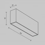 Потолочный линейный светильник светодиодный Maytoni Basis C068CL-12W3-6K-W (220V)