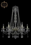 Подвесная люстра Art Classic 11.12 11.12.6.240.h-78.Gd.Sp (220V, хрусталь, на цепи, подсвечник, свеча)