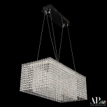 Подвесная люстра светодиодная APL LED Sicilia SH05.57.A.Ni.4000 (220V, хрусталь, на тросе)
