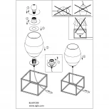 Интерьерная настольная лампа Eglo Olival 1 97209 (220V, выключатель, куб)