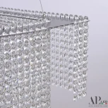 Подвесная люстра светодиодная APL LED Sicilia SH05.74.C.Ni.4000 (220V, хрусталь, на тросе)
