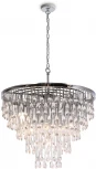 Подвесная люстра каскадная Maytoni Linn MOD091PL-09CH (220V, хрусталь, подвески, на цепи)