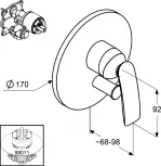 Смеситель Kludi Balance 526509175 для ванны с душем