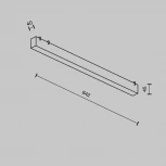 Трековый светильник ременной Maytoni Basis Parity TR129B-24W3K-W 48V 3000K 24Вт белый (LED)