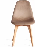 Стул CINDY SOFT (mod. C1021F1-1) (Велюр,Дерево бук /Коричневый)
