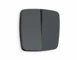 Лицевая панель Ambrella Volt OMEGA (Графит Мягкое касание) для 2-клавишных выключателей QUANT OP9030