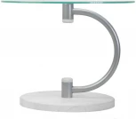 Стол журнальный Дуэт 13Н металлик/дуб дымчатый/прозр. от фабрики Mebelik