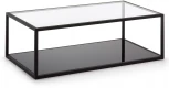 Журнальный стол La Forma (ex Julia Grup) Blackhill (Прозрачный,Черный/ Сталь,Стекло,Металл)