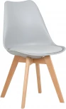 Стул обеденный JERRY SOFT (ножки светлый бук, цвет сиденья светло-серый (GR-01))
