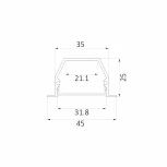 Встраиваемый профиль для светодиодной ленты Ulight 0243210