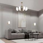 Потолочная люстра на штанге Eurosvet Bambola 60157/8 латунь (220V)