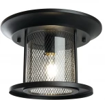 Потолочный светильник Feron Бордо 48387 PL723 60W E27 черный (220V, круглые, IP44)