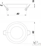 Точечный светильник встраиваемый APL LED Ingrid 3322.LDY5016/5W/6K (220V, круглые, IP40)