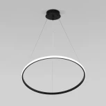 Умный подвесной светильник Eurosvet Collars 90264/1 черный (регулировка яркости, LED, 220V, пульт управления, на тросе, кольцо)