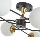 Потолочная люстра на штанге Arte Milano Neapolis-76808 276808/8 BK/GD (220V, шар)