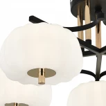 Потолочный светодиодный светильник на штанге Escada Halma 10301/5LED 50Вт, 3720лм, 3000-6000K, Ra>80, изменение цветовой температуры с помощью выключателя, металл/пластик, черный/белый/золото (220V)