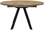 Стол DikLine RD120 дуб галифакс, опоры черные