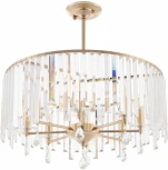 Подвесная люстра хрустальная на штанге Arte Milano Sorrento-2509 372509/8/250/590 GD (220V)