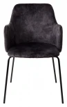 Стул AMARETTO VBP201 античный графит, велюр без пальчикового эффекта / черный каркас