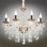 Подвесная люстра Omnilux Gadoni OML-74803-08 (220V, подвески, на цепи, подсвечник, свеча)