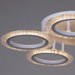 Потолочная люстра светодиодная на штанге с пультом Reluce 09812-3.3-05A WH (ночной режим, 220V, кольцо)