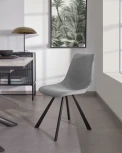 Обеденный стул La Forma (ex Julia Grup) Alve (Серый/ Пена,Фанера,Сталь)