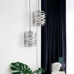 Подвесной светильник Maytoni Frontera MOD067PL-01CH (220V, хрусталь, на цепи, круглые)