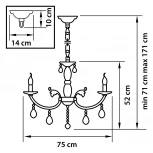 Подвесная люстра Osgona Stregaro 694081